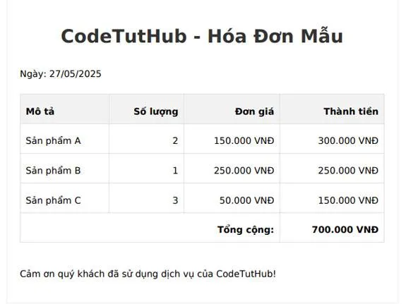 Hướng dẫn tạo File PDF trong Laravel 12 với Dompdf - Code Tut Hub