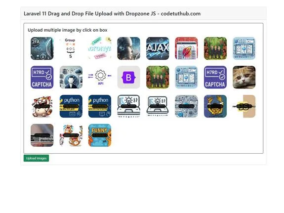 Hướng dẫn Upload nhiều ảnh với Dropzone.js trong Laravel 11 - Code Tut Hub